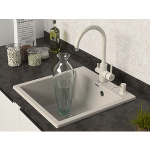 Смеситель для кухни Paulmark Essen под фильтр, белый (Es213211-331)