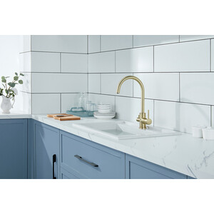 Смеситель для кухни Paulmark Essen с подключением фильтра, бронза (Es213211-BR)