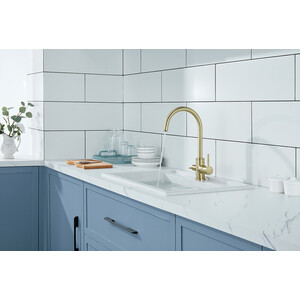 Смеситель для кухни Paulmark Essen с подключением фильтра, бронза (Es213211-BR)