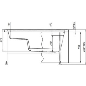 Фронтальная панель Aquanet Seed 110 H53 белая (246135)