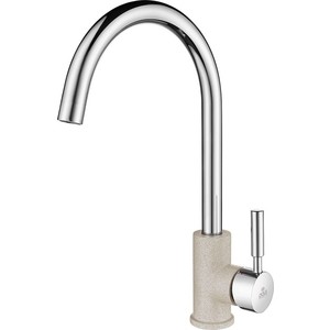 Смеситель для кухни Paulmark Holstein бежевый-хром (Ho212063-BECR)