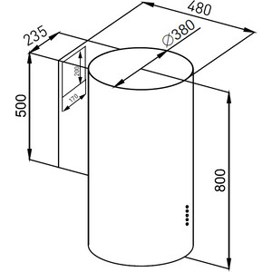 Вытяжка MAUNFELD Lee Side (C) 39 black