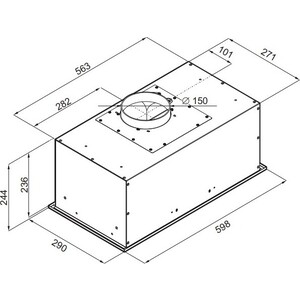 Вытяжка встраиваемая MAUNFELD Crosby Power 60 INOX