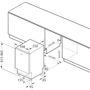 Встраиваемая посудомоечная машина Krona KASKATA 60 BI