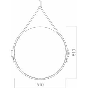 Зеркало Mixline Капитан 51х51 обод из натуральной кожи (4620001987085)