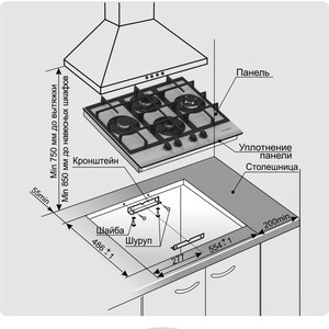 Газовая варочная панель GEFEST ПВГ 2231-01 Р3