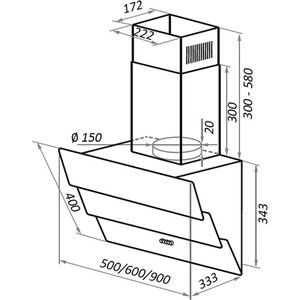 Вытяжка MAUNFELD Cascada Push 60 черный