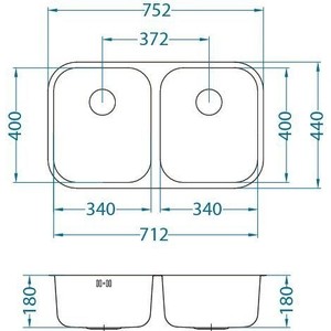 Кухонная мойка Alveus Duo 30 нержавеющая сталь (1036849)