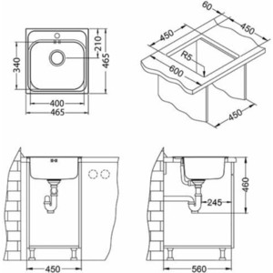 Кухонная мойка Alveus Basic 140 нержавеющая сталь (1100905)
