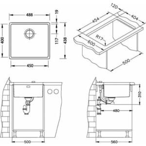 Кухонная мойка Alveus Kombino 40 нержавеющая сталь (1100236)