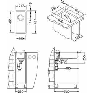 Дополнительная чаша Alveus Monarch Kombino 10 антрацит (1122671)
