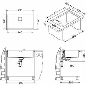 Кухонная мойка Alveus Monarch Quadrix 60 золото (1117478)