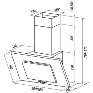 Вытяжка HOMSair BELL 60 ЧЕРНЫЙ