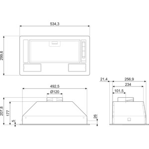 Вытяжка встраиваемая Smeg KSG52HE