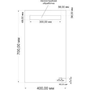 Зеркало Cersanit Led 010 Base 40х70 с подсветкой (KN-LU-LED010*40-b-Os)