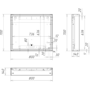 Зеркало Cersanit Louna 80 с подсветкой, белое (SP-LU-LOU80-Os)