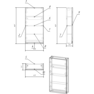 Шкаф навесной Cersanit Moduo 40 универсальный, белый (SB-SW-MOD40/Wh)
