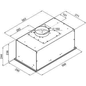 Вытяжка встраиваемая MAUNFELD Crosby Power 60 черный
