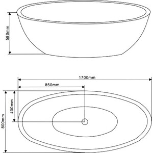 Акриловая ванна Grossman 170x80 со смесителем (GR-1701, F7514100)