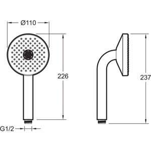 Ручной душ Jacob Delafon Nouvelle Vague (E27796-BLE-CAT)