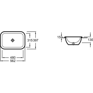 Раковина Jacob Delafon Vox 56 (EYB002-00)