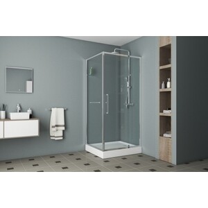 Душевой уголок Bravat Line 90x90 прозрачный, хром (BS090.2116A)