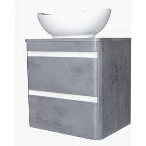 Тумба под раковину Style line Атлантика Люкс 60 2 ящика, бетон тёмный (СС-00002279)