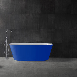 Акриловая ванна Abber 170x80 пристенная, синяя (AB9216-1.7DB)