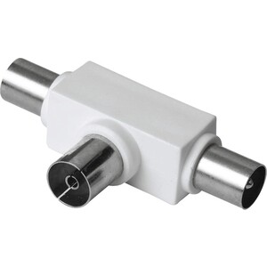 Сплиттер (разветвитель) антенный HAMA 00122471 Coax (f)/Coax (m)/Coax (m) белый