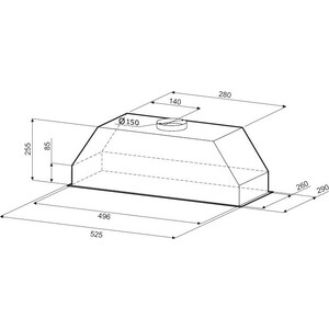 Вытяжка встраиваемая Krona RUNA 600 ivory PB