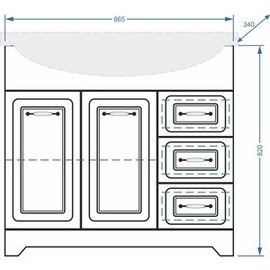 Тумба с раковиной Stella Polar Кармела 90 ольха белая (SP-00000175, 1WH110790)