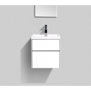 Тумба с раковиной BelBagno Pietra 50 bianco lucido (PIETRA MINI-500AS-2C-SO-BL, BB-500-PM-LVB)