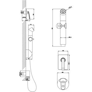 Гигиенический душ Lemark Bellario с гигиеническим набором, встраиваемый (LM6819C)