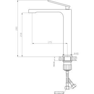 Смеситель для раковины Agger Beauty высокий, хром (A2612100)
