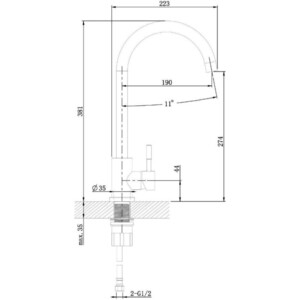 Смеситель для кухни Orange Steel никель (M99-005NI)