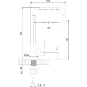 Смеситель для кухни Orange Steel никель (M99-006NI)