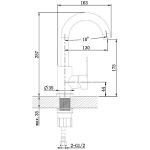 Смеситель для раковины Orange Steel никель (M99-011Ni)