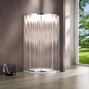 Душевой уголок Vincea Garda VSQ-1G 100x100 рифленый Шиншилла, хром (VSQ-1G100CH)