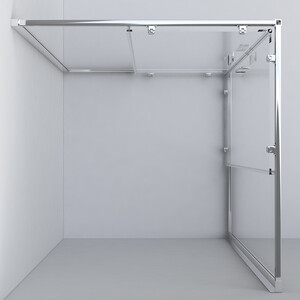 Душевой уголок Vincea Garda VSS-1G 100x100 рифленый Шиншилла, хром (VSS-1G100CH)