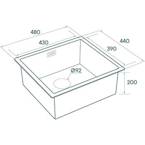 Кухонная мойка Paulmark Weser нержавеющая сталь (PM804844-BS)