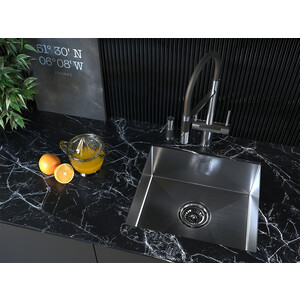 Кухонная мойка Paulmark Weser нержавеющая сталь (PM804844-BS)