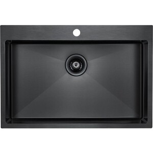Кухонная мойка Paulmark Saar вороненая сталь (PM807551-GM)