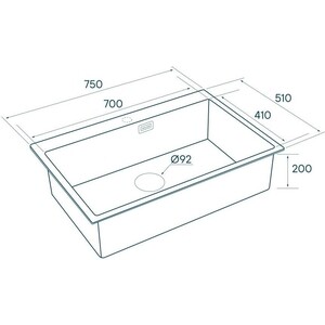Кухонная мойка Paulmark Saar вороненая сталь (PM807551-GM)