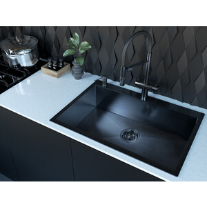 Кухонная мойка Paulmark Saar вороненая сталь (PM807551-GM)