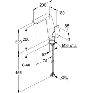 Смеситель для раковины Kludi Ameo хром (410240575)