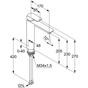 Смеситель для раковины Kludi Ameo хром (412960575)