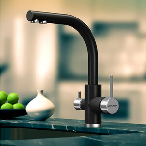 Смеситель для кухни Paulmark Essen с подключением фильтра, антрацит (Es213011-401TB)