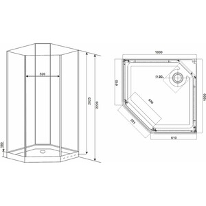 Душевая кабина Timo Premium 100х100х225 стекло прозрачное (ILMA 701)