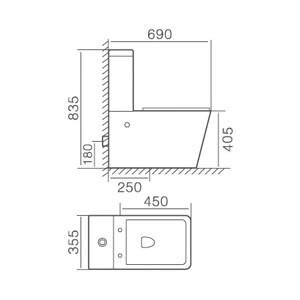 Унитаз-компакт безободковый Timo Soli с сидением микролифт (TK-301)