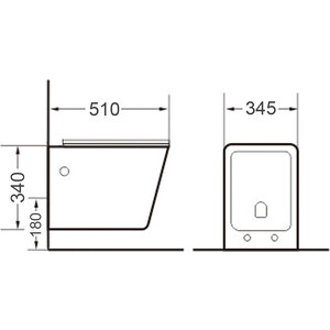 Унитаз подвесной безободковый Timo Soli с сидением микролифт (TK-303)
